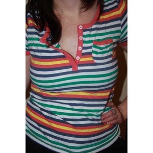 Topshop striped Henley